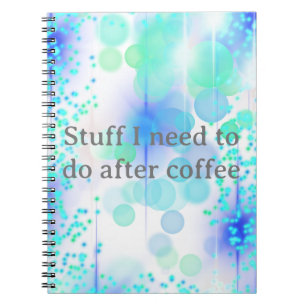 Caderno Espiral Coisas engraçadas que preciso fazer depois do note