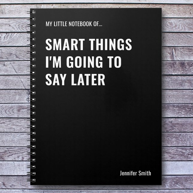 Caderno Espiral Coisas inteligentes que vou dizer depois do trabal (Criador carregado)