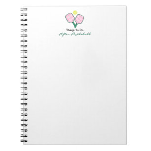 Caderno Espiral Coisas para Fazer Depois do Pickleball