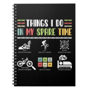 Caderno Espiral Coisas Que Faço No Meu Tempo Livre - MTB Mountain 