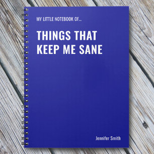 Caderno Espiral Coisas Que Me Mantêm Engraçado Citar