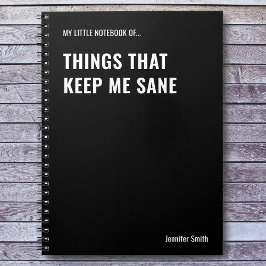 Caderno Espiral Coisas Que Me Mantêm Engraçado Citar