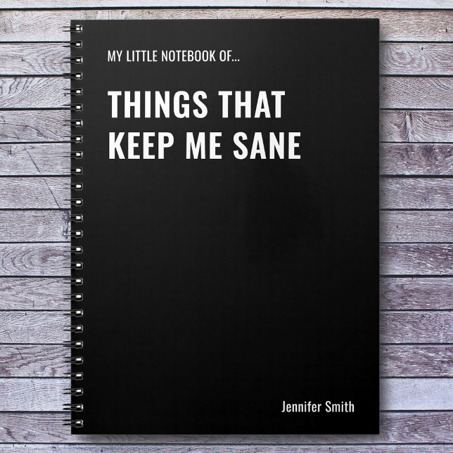 Caderno Espiral Coisas Que Me Mantêm Engraçado Citar (Criador carregado)