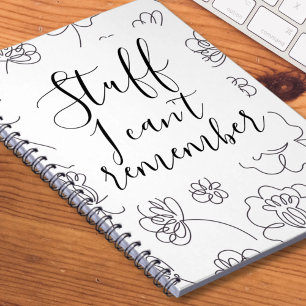 Caderno Espiral Coisas Que Não Consigo Lembrar