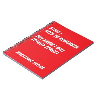 Caderno Espiral Coisas que não consigo lembrar Personalizado com s