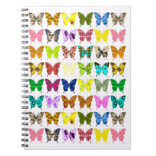 Caderno Espiral Colagem da borboleta
