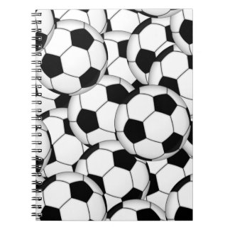 Caderno Espiral Colagem de Bola de Futebol
