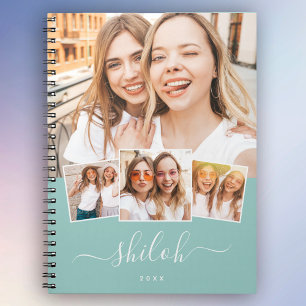 Caderno Espiral Colagem de Fotografias de Tendy Modern Script 4 Pe