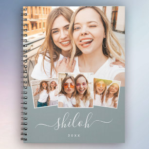 Caderno Espiral Colagem de Fotografias de Tendy Modern Script 4 Pe