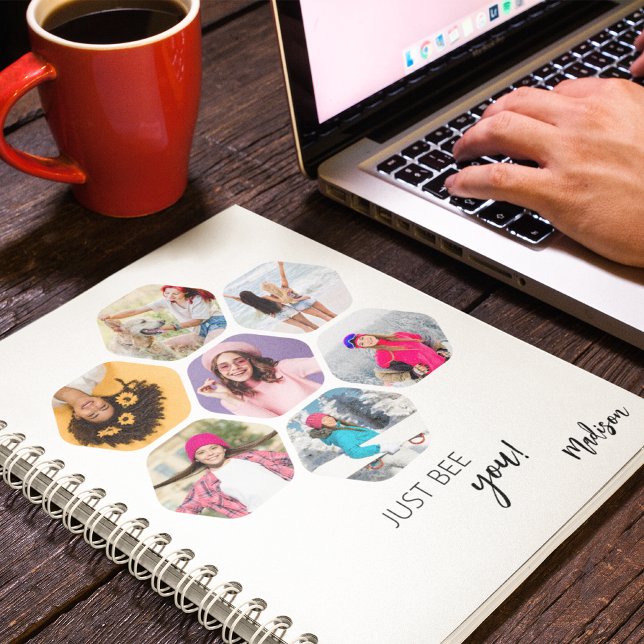 Caderno Espiral Colagem de Fotografias Múltiplas APENAS SEJA O Nom (Criador carregado)