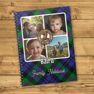 Caderno Espiral Colagem de Fotos da Família Baird