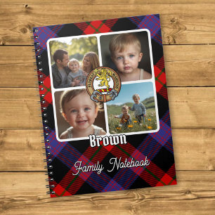 Caderno Espiral Colagem de Fotos da Família Brown