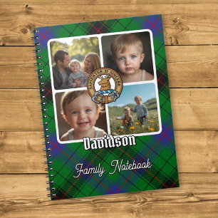 Caderno Espiral Colagem de Fotos da Família Davidson