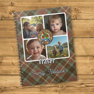 Caderno Espiral Colagem de Fotos da Família Fraser