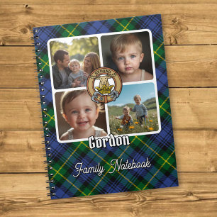 Caderno Espiral Colagem de Fotos da Família Gordon