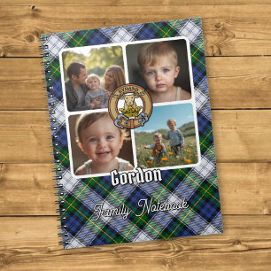 Caderno Espiral Colagem de Fotos da Família Gordon