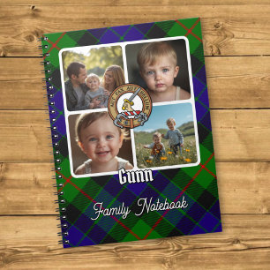 Caderno Espiral Colagem de Fotos da Família Gunn