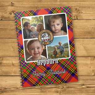 Caderno Espiral Colagem de Fotos da Família Hepburn