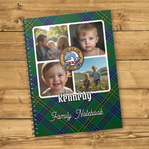 Caderno Espiral Colagem de Fotos da Família Kennedy