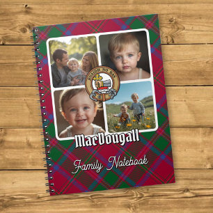 Caderno Espiral Colagem de Fotos da Família MacDougall