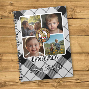 Caderno Espiral Colagem de Fotos da Família MacFarlane