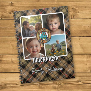 Caderno Espiral Colagem de Fotos da Família MacKenzie