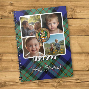 Caderno Espiral Colagem de Fotos da Família MacLaren