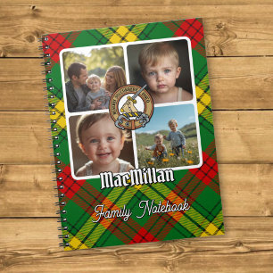 Caderno Espiral Colagem de Fotos da Família MacMillan