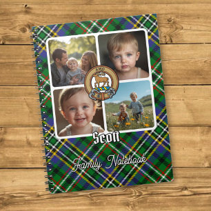 Caderno Espiral Colagem de Fotos da Família Scott