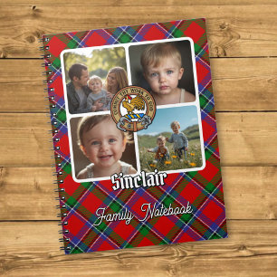Caderno Espiral Colagem de Fotos da Família Sinclair
