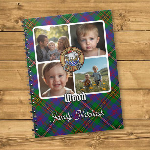 Caderno Espiral Colagem de Fotos da Família Wood