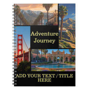 Caderno Espiral Colagem de Fotos de viagem de férias - Adventure J