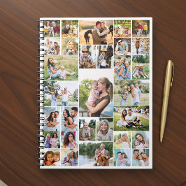 Caderno Espiral Colagem de Fotos Moderna 31 Imagens Família