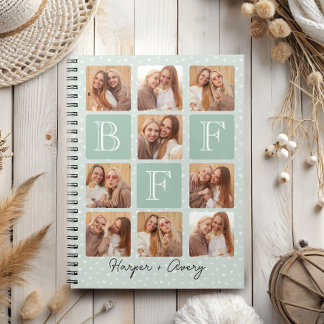 Caderno Espiral Colagem de Fotos Personalizada dos Melhores Amigos