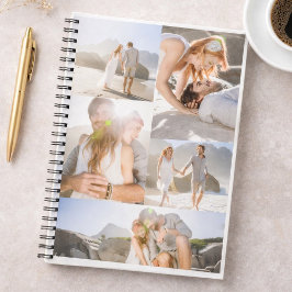Caderno Espiral Colagem de Fotos Românticas de Praia