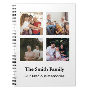 Caderno Espiral Colagem de Múltiplas Fotos Personalizada da Heranç