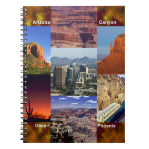 Caderno Espiral Colagem do Deserto Arizona