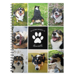 Caderno Espiral Colagem Personalizada de Cão 8 Fotográfica Pet Mem