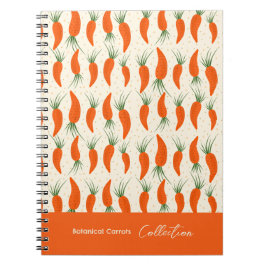 Caderno Espiral Coleção de Cenouras Botânicas