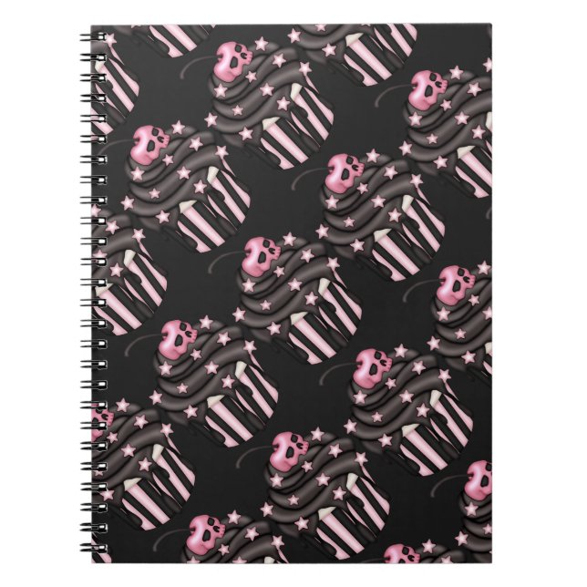 Caderno Espiral Coleção de Cupcakes - (Frente)