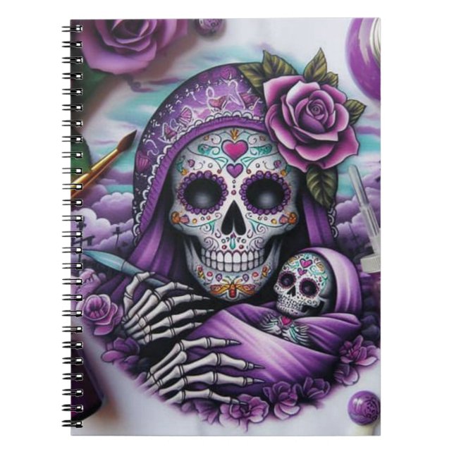 Caderno Espiral Coleção de Mama de Açúcar Crânio (Frente)