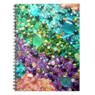Caderno Espiral Coleção de Miçangas Coloridas