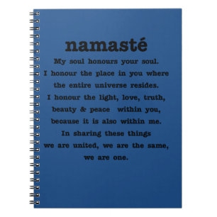 Caderno Espiral Coleção de Namaste