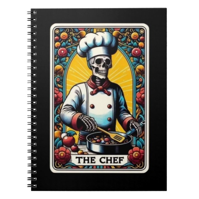 Caderno Espiral Coleção de Notebooks Chef Tarot Card (Frente)