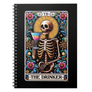 Caderno Espiral Coleção de Notebooks com Placa Tarot Drinker