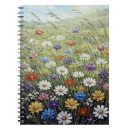 Caderno Espiral Coleção de Padrão Floral Suave