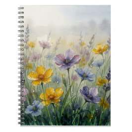 Caderno Espiral Coleção de Padrão Floral Suave