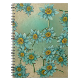 Caderno Espiral Coleção de Padrão Floral Suave