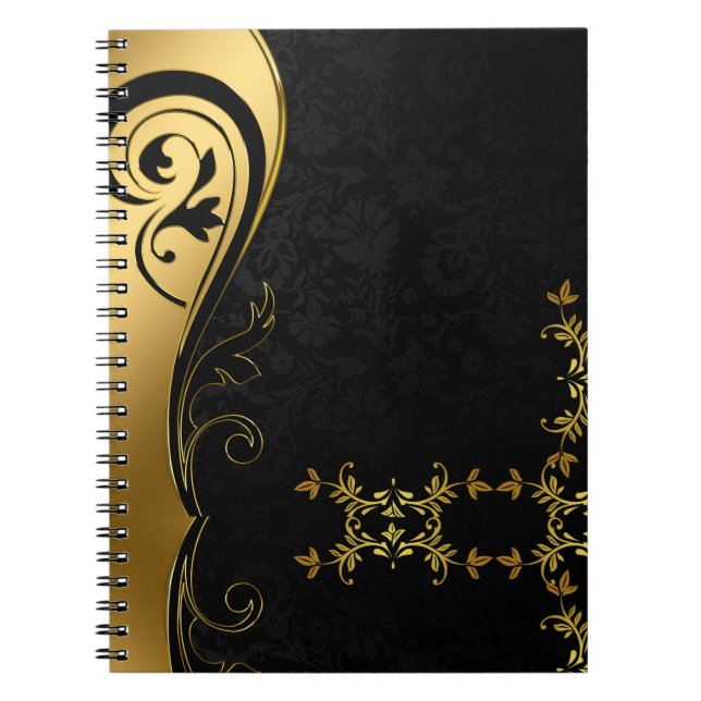 Caderno Espiral Coleção Dourada de Folhas - O Notebook Folha (Frente)
