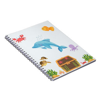 Caderno Espiral Coleção Fofo Debaixo do Mar
